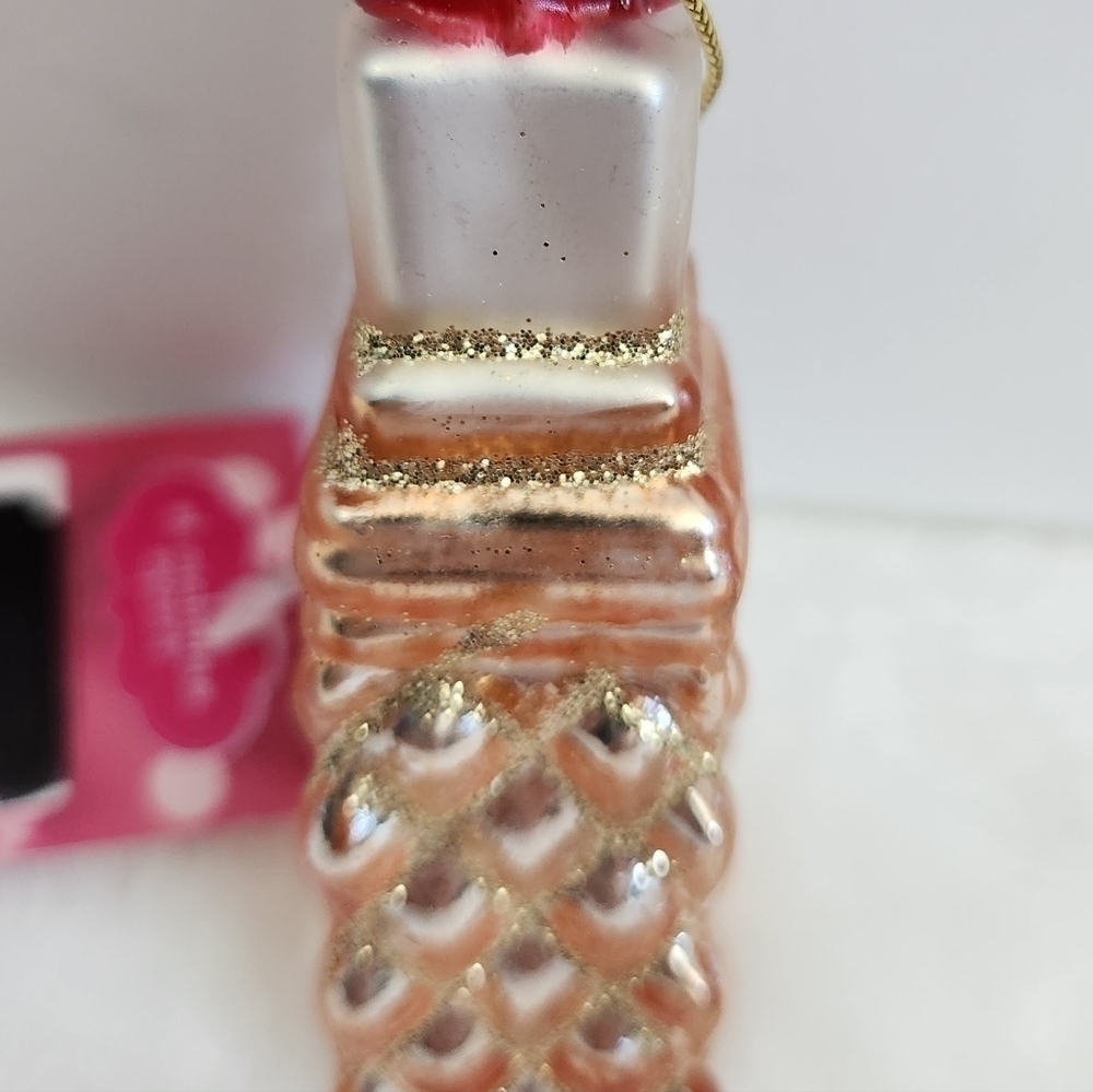 St Nicholas Square Festive Fun Glass Glitter Lipstick Christmas Holiday Ornament - Picture 8 of 12